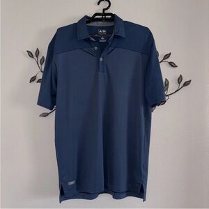 Adidas Golf PureMotion Cool Max Polo Shirt Mens Size M Blue Short Sleeve